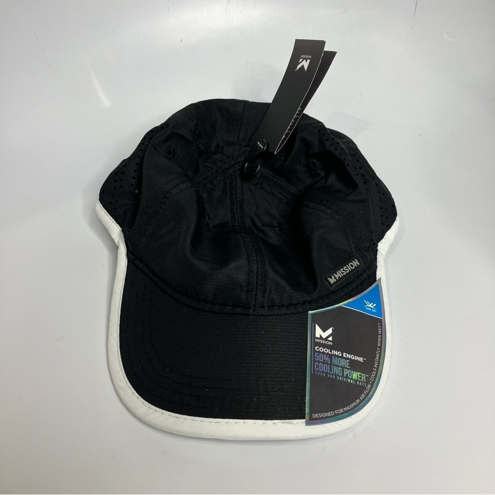 Mission vented cooling hat black new with tags summer soccer mom casual one size